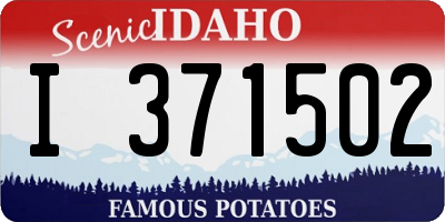 ID license plate I371502