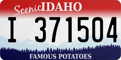 ID license plate I371504