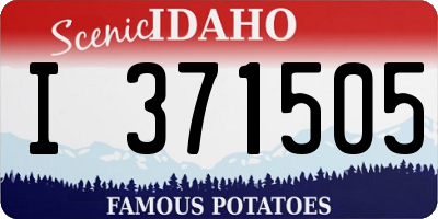ID license plate I371505