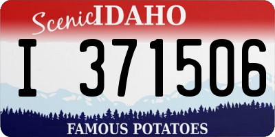ID license plate I371506