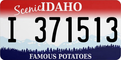 ID license plate I371513