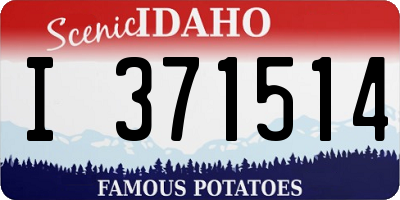 ID license plate I371514