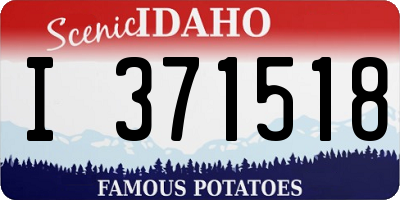 ID license plate I371518