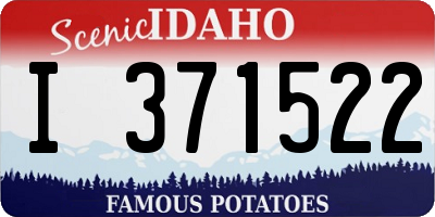 ID license plate I371522