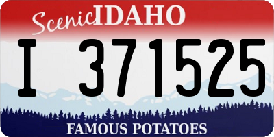 ID license plate I371525