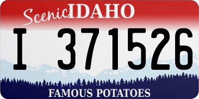 ID license plate I371526