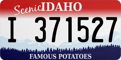ID license plate I371527