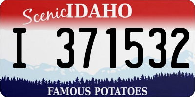 ID license plate I371532