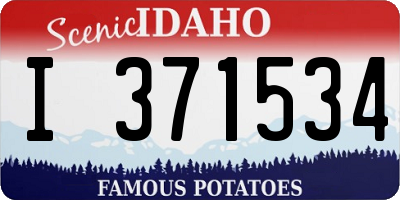 ID license plate I371534