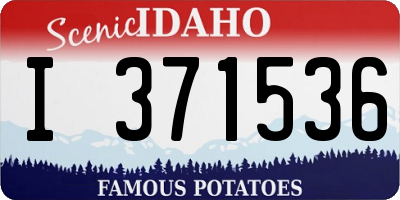 ID license plate I371536