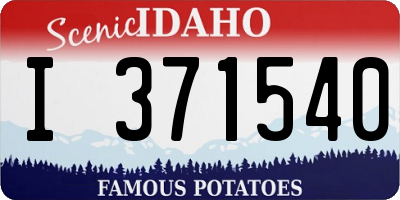 ID license plate I371540