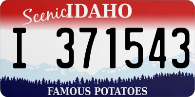 ID license plate I371543