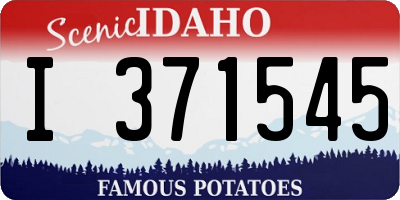 ID license plate I371545