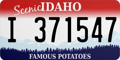 ID license plate I371547