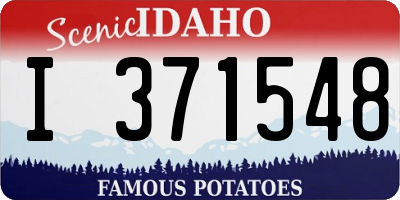 ID license plate I371548