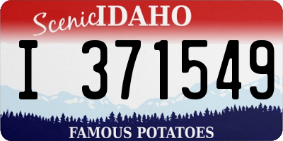 ID license plate I371549