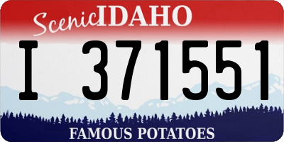 ID license plate I371551