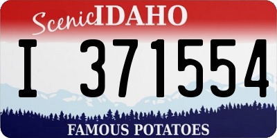 ID license plate I371554