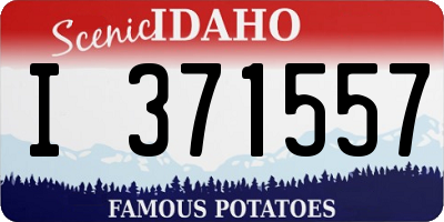ID license plate I371557