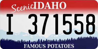ID license plate I371558