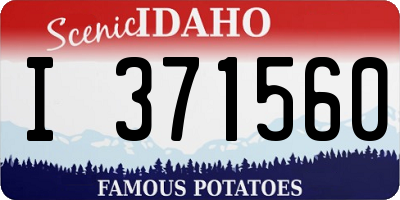 ID license plate I371560