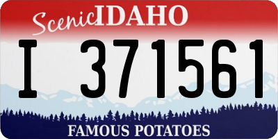 ID license plate I371561