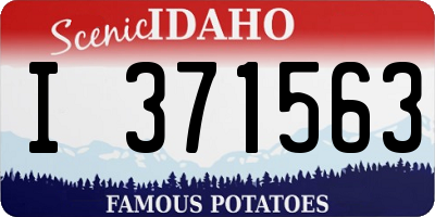 ID license plate I371563