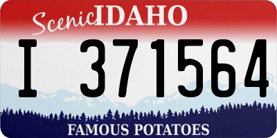 ID license plate I371564