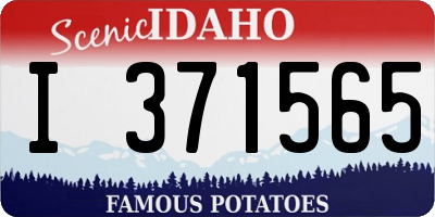 ID license plate I371565