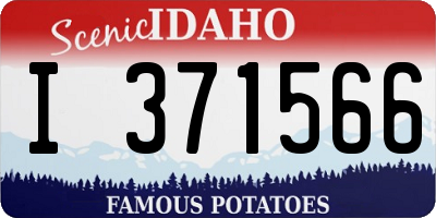 ID license plate I371566