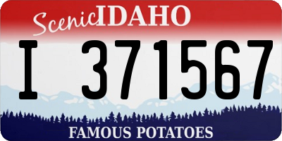 ID license plate I371567