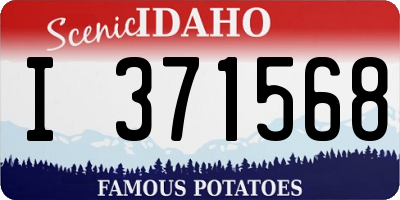 ID license plate I371568