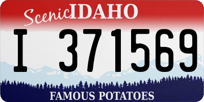 ID license plate I371569
