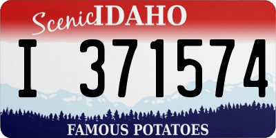 ID license plate I371574