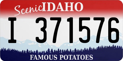 ID license plate I371576