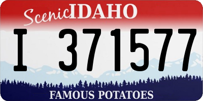 ID license plate I371577