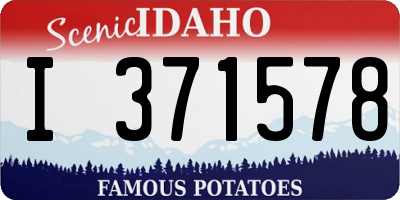 ID license plate I371578