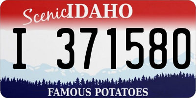 ID license plate I371580