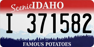 ID license plate I371582