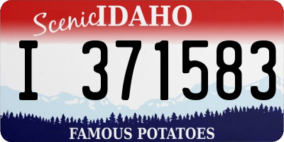ID license plate I371583