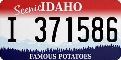 ID license plate I371586