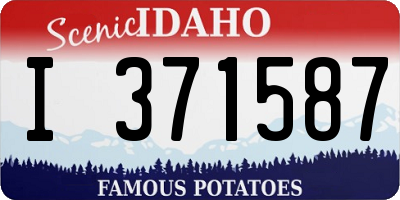 ID license plate I371587