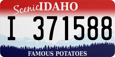 ID license plate I371588