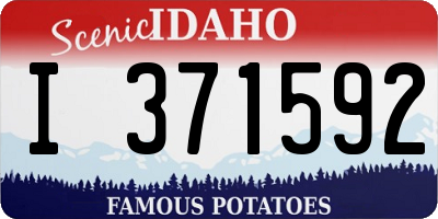 ID license plate I371592