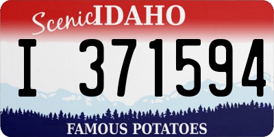 ID license plate I371594