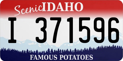 ID license plate I371596