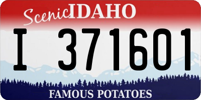 ID license plate I371601