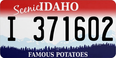 ID license plate I371602