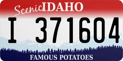 ID license plate I371604