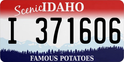 ID license plate I371606